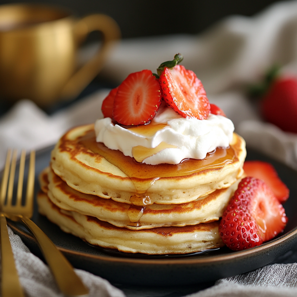 Strawberry Cheesecake Pancakes