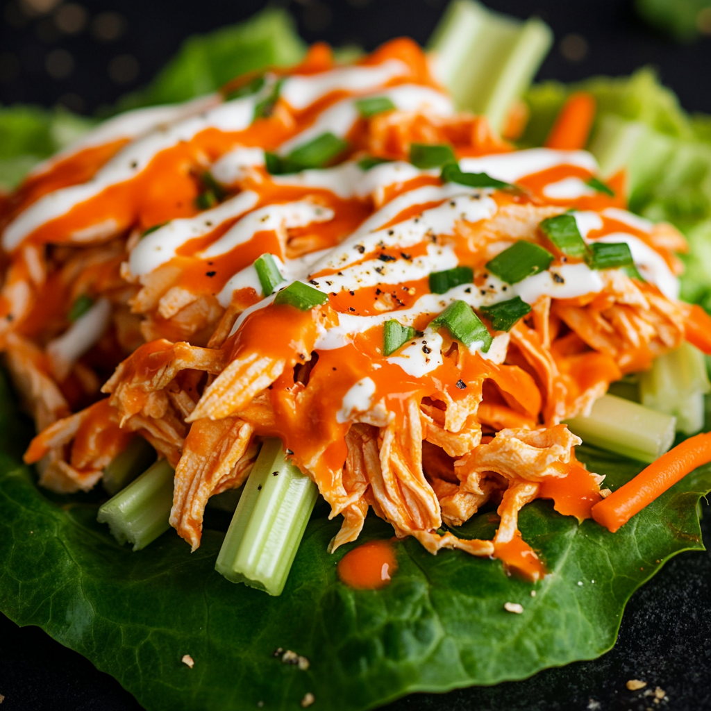 Buffalo Chicken Lettuce Wraps
