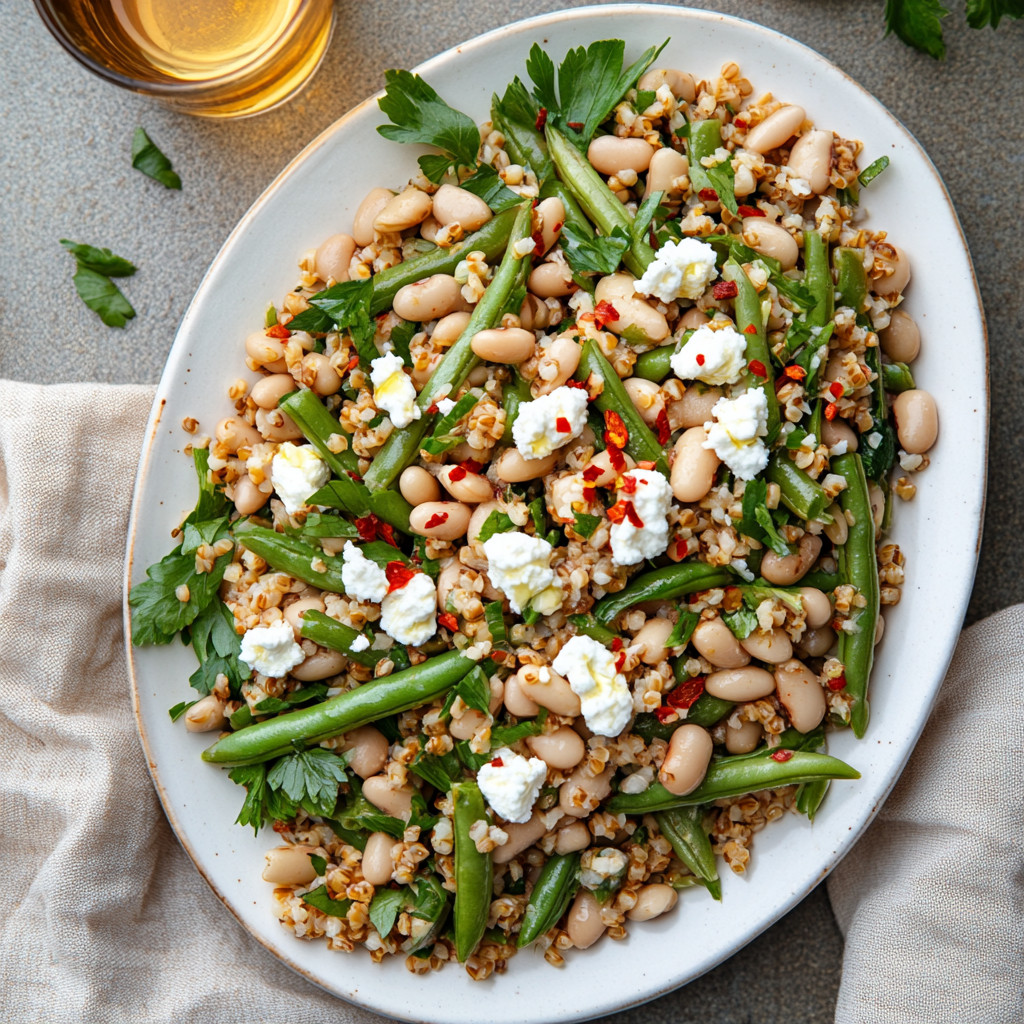Green Bean and Farro Picnic Salad