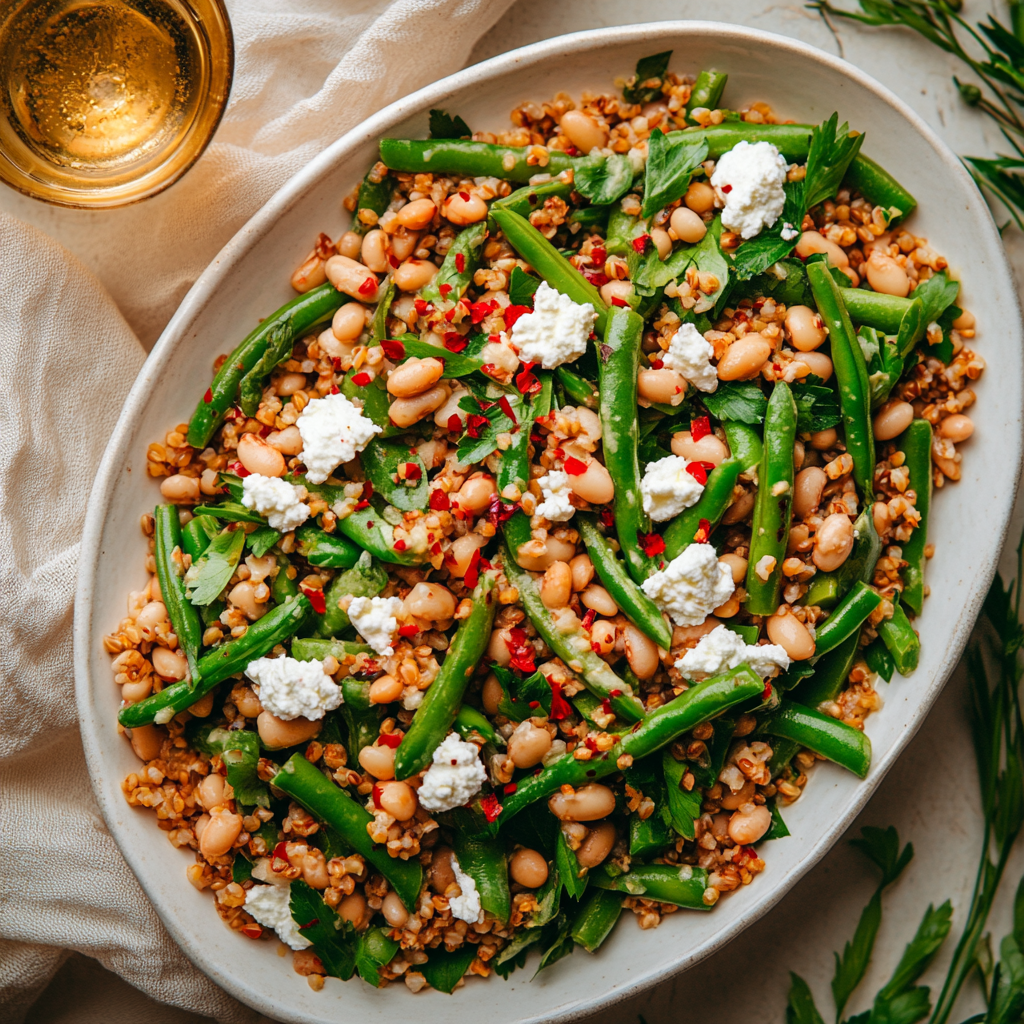 Green Bean and Farro Picnic Salad