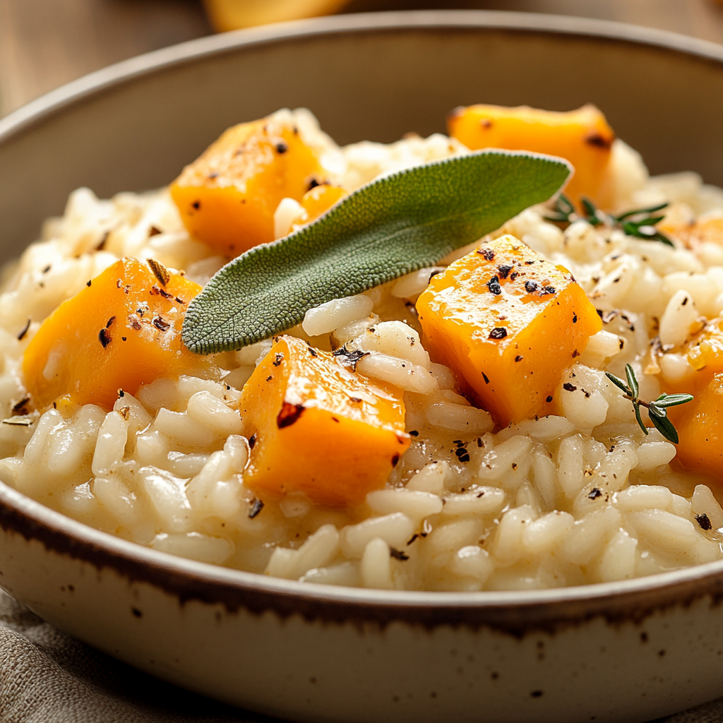 Roasted Garlic and Butternut Squash Risotto