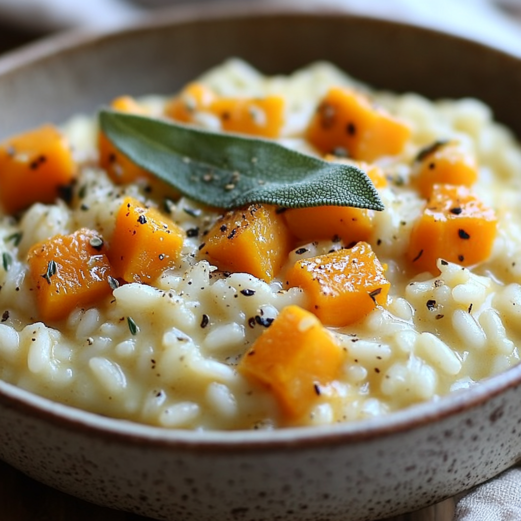 Roasted Garlic and Butternut Squash Risotto