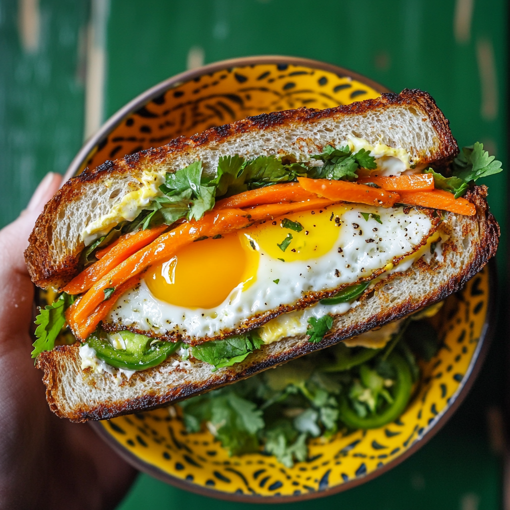 Short Rib Pho French Dip Banh Mi with Thai Basil Chimichurri