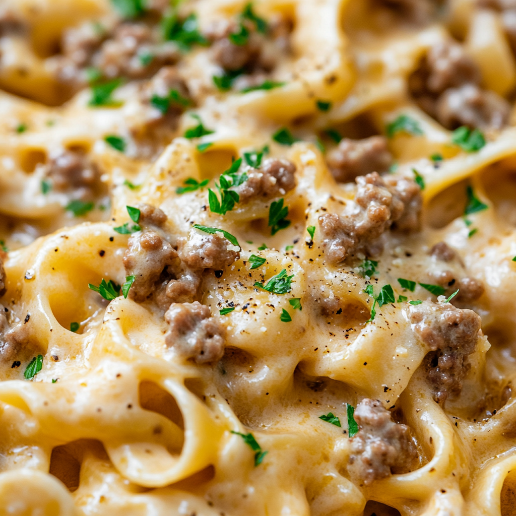 Beef and Garlic Butter Pasta