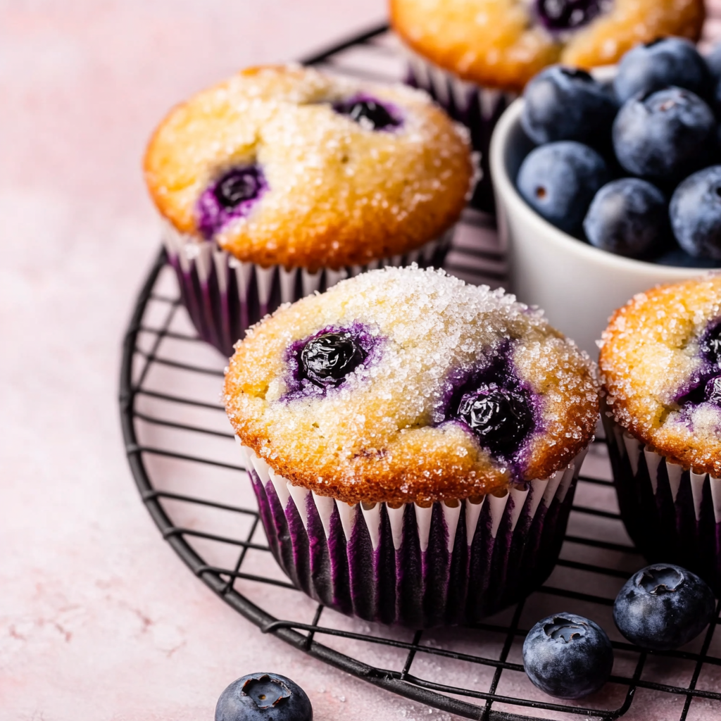Bakery Style Blueberry Muffins