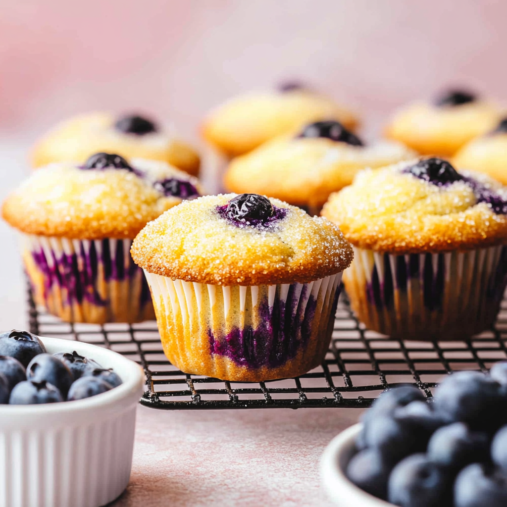 Bakery Style Blueberry Muffins
