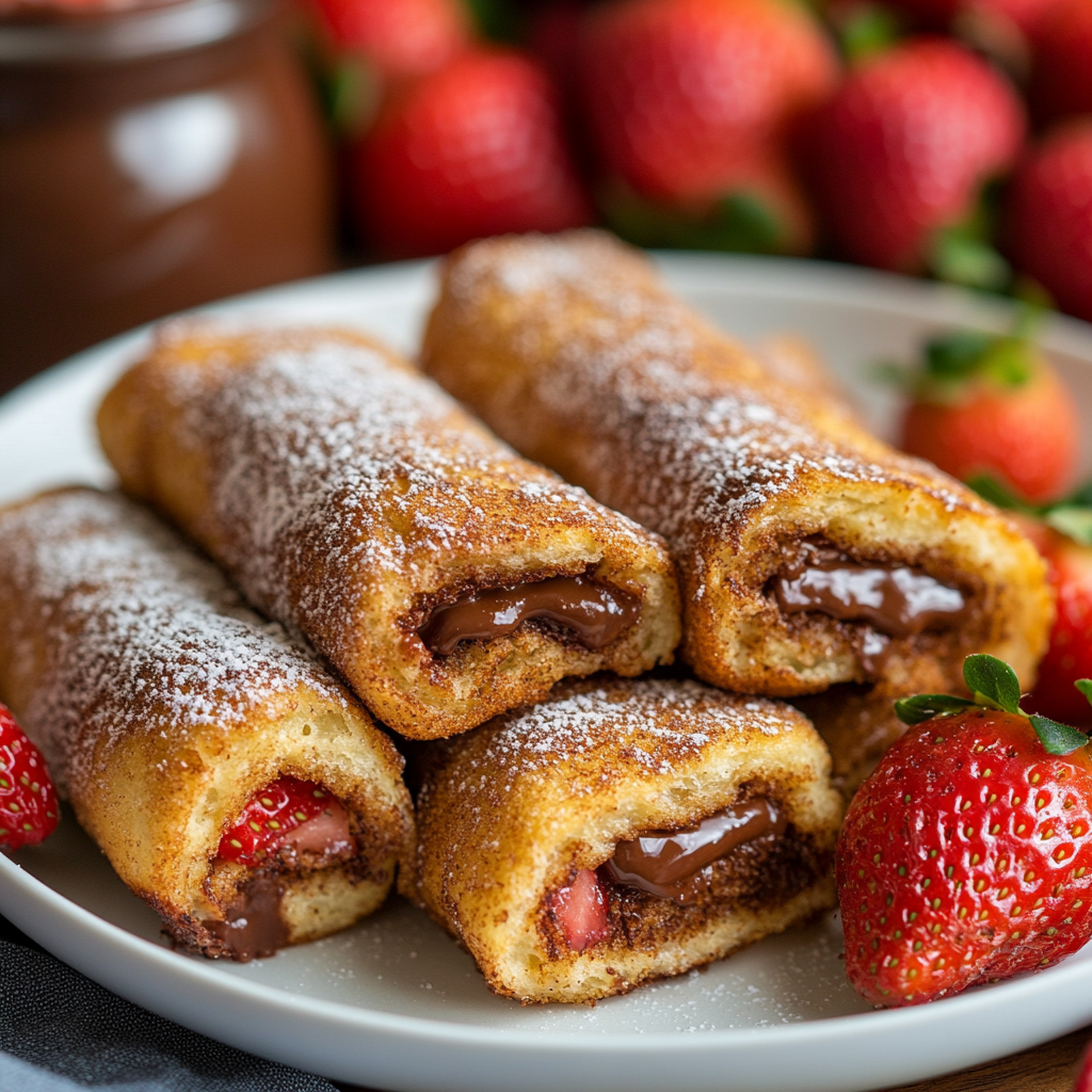 Nutella French Toast Roll-Ups