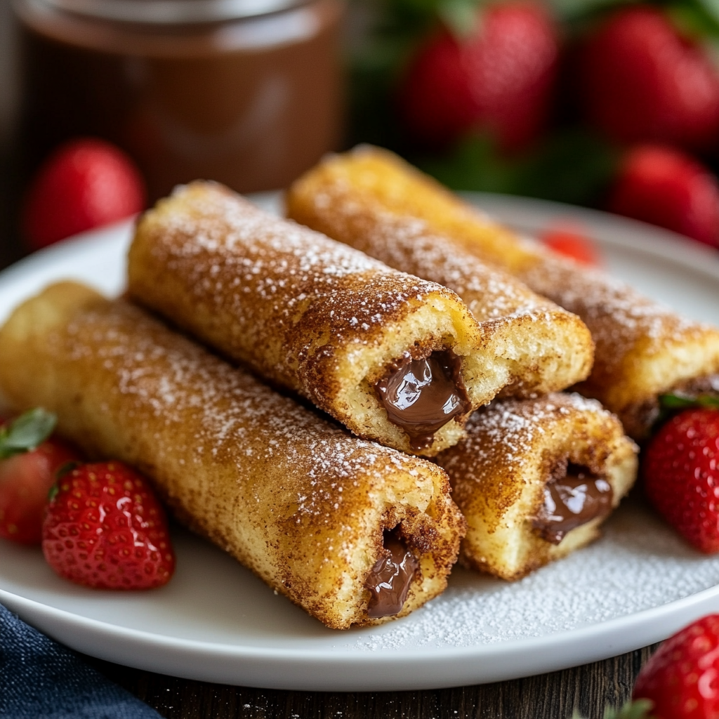 Nutella French Toast Roll-Ups