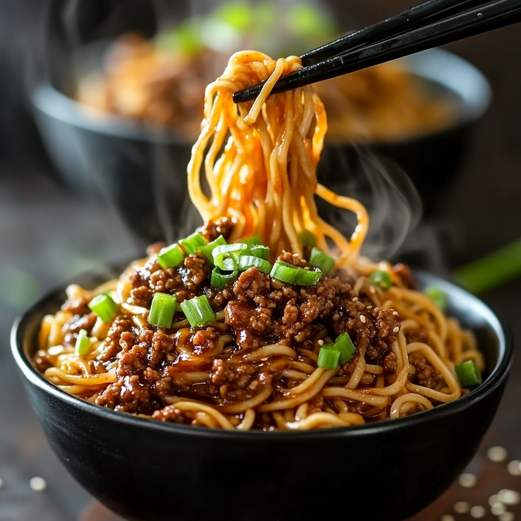 Asian Ground Beef Noodles