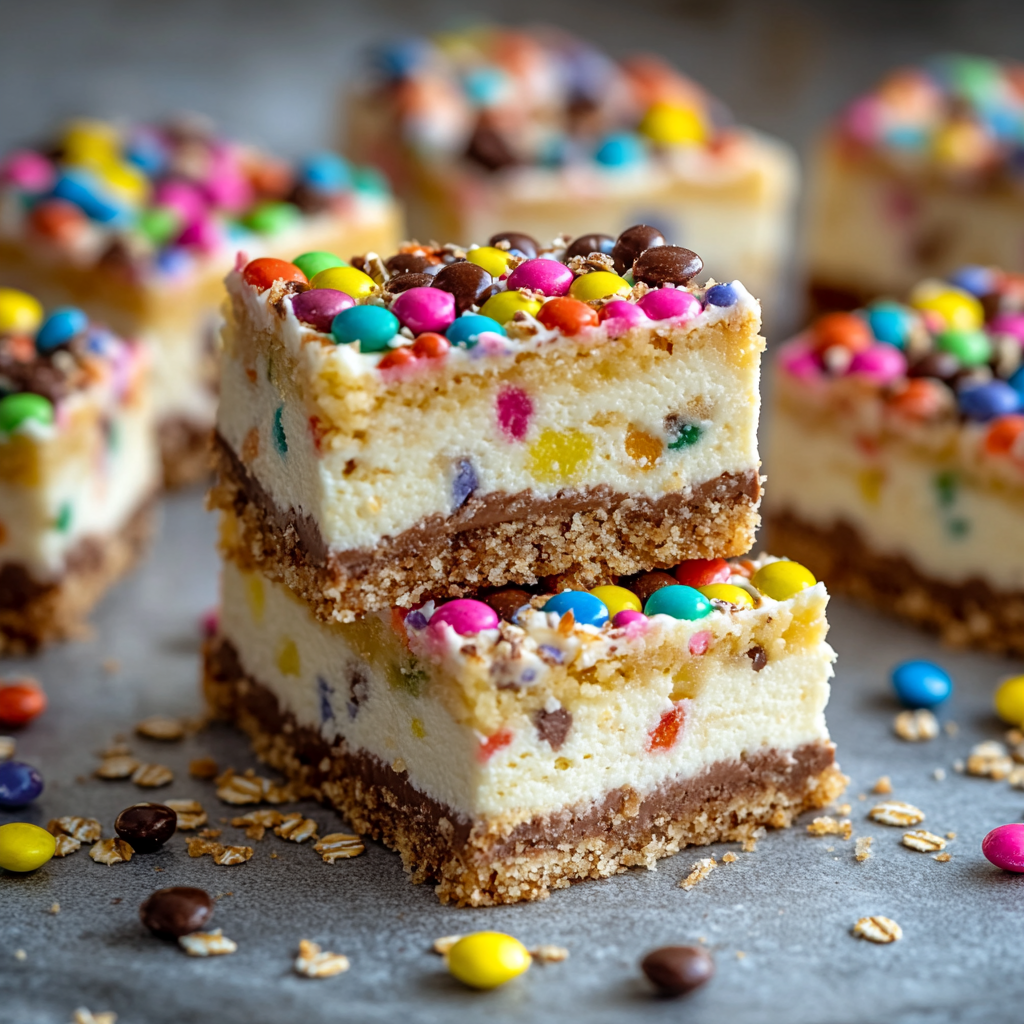 Mini Monster Cookie Cheesecakes
