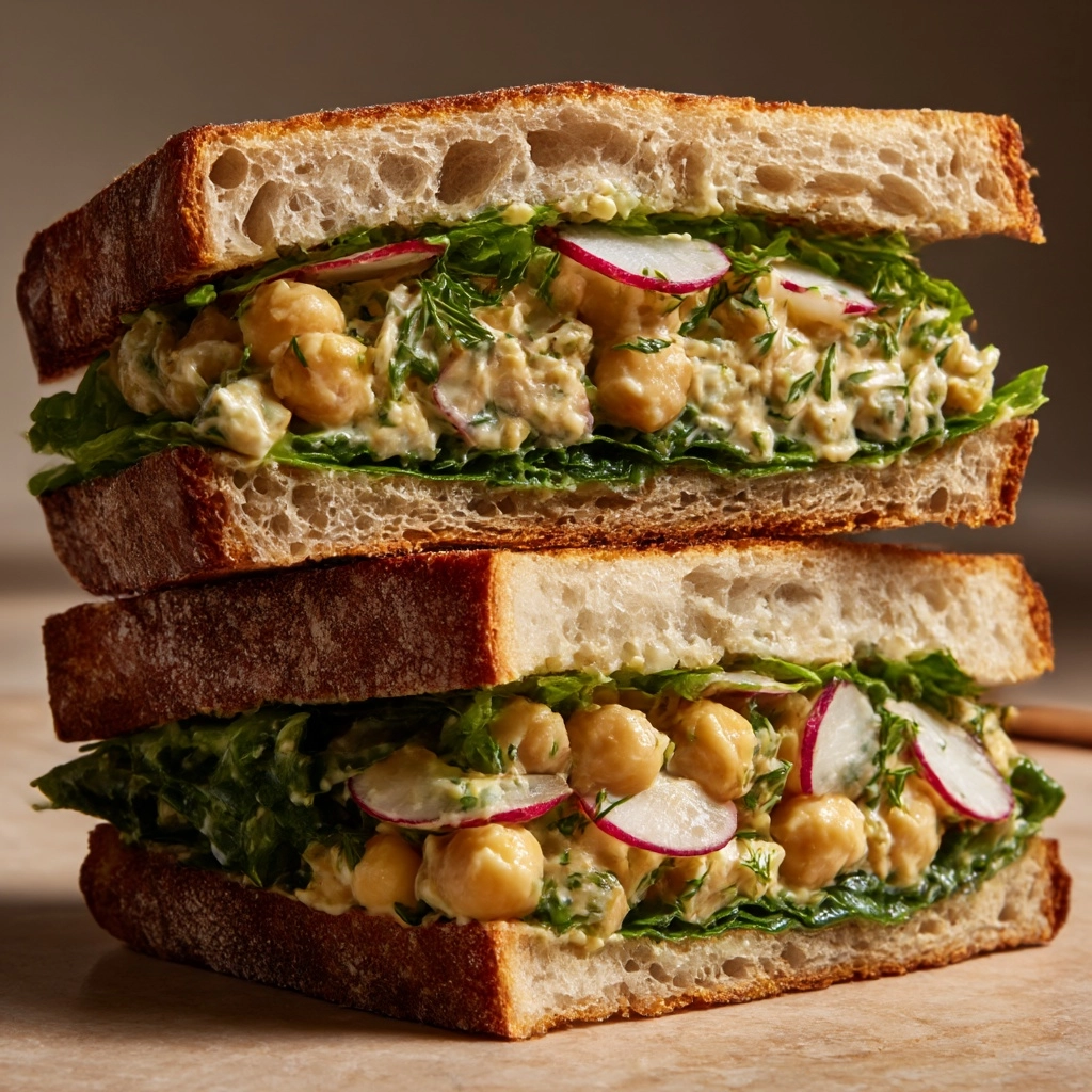 Blistered Shishito Pepper Chickpea Salad Sandwich Recipe - Recipe Image