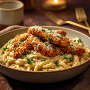 Southern Style Creamy Parmesan Chicken Pasta Recipe