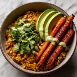 Lentil Curry Bowls with Cilantro Cashew Sauce Recipe