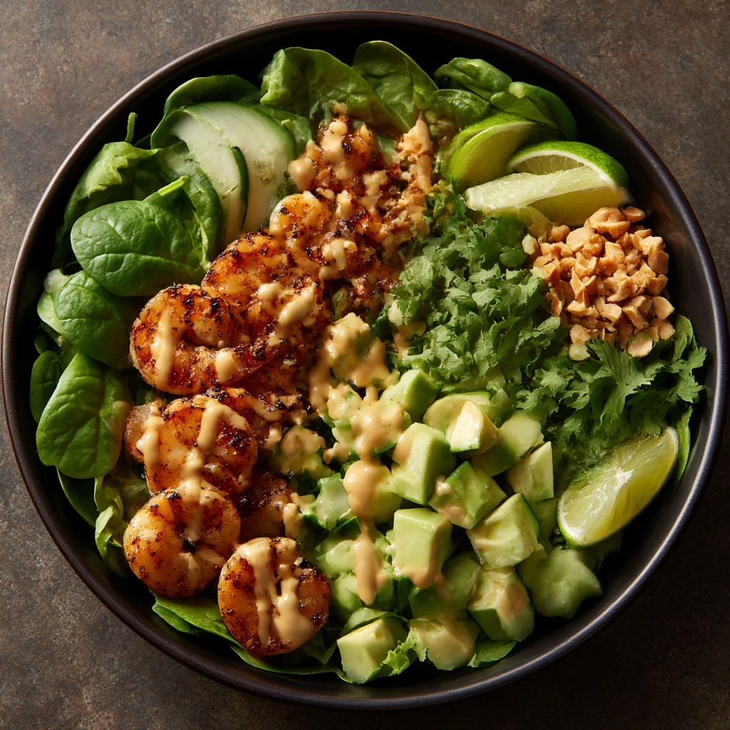 Shrimp and Avocado Salad with Miso Dressing Recipe - Recipe Image