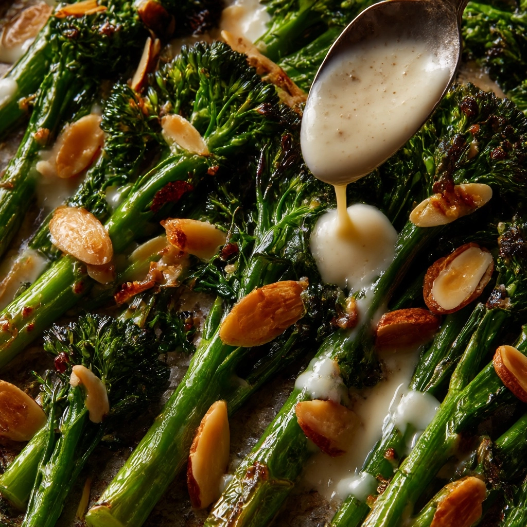 Roasted Broccolini with Tahini Sauce Recipe - Recipe Image