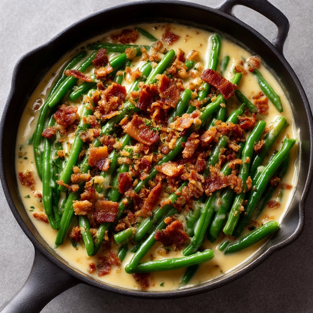 Green Beans in Creamy Parmesan Sauce Recipe