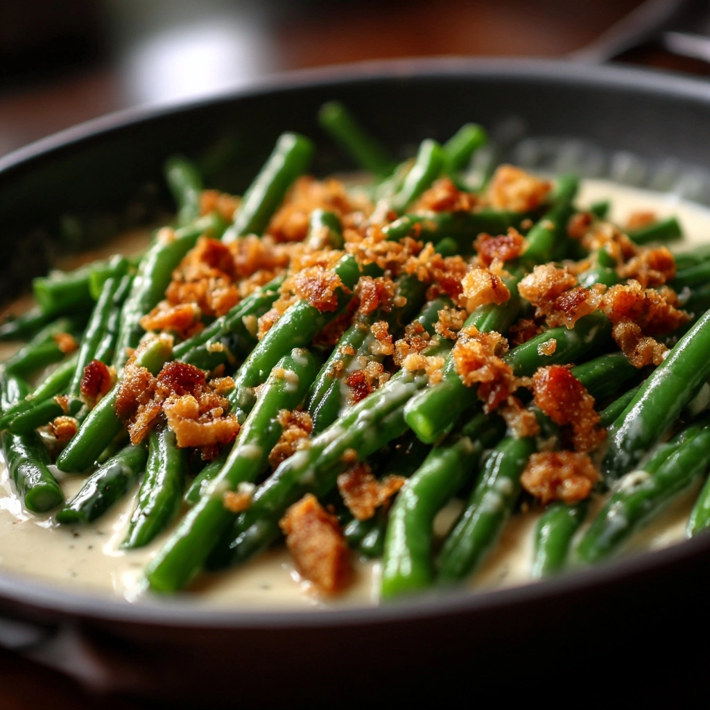 Green Beans in Creamy Parmesan Sauce Recipe - Recipe Image