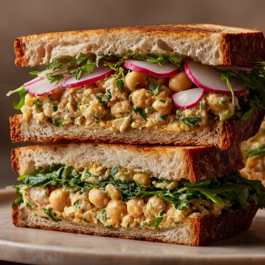 Blistered Shishito Pepper Chickpea Salad Sandwich Recipe - Recipe Image
