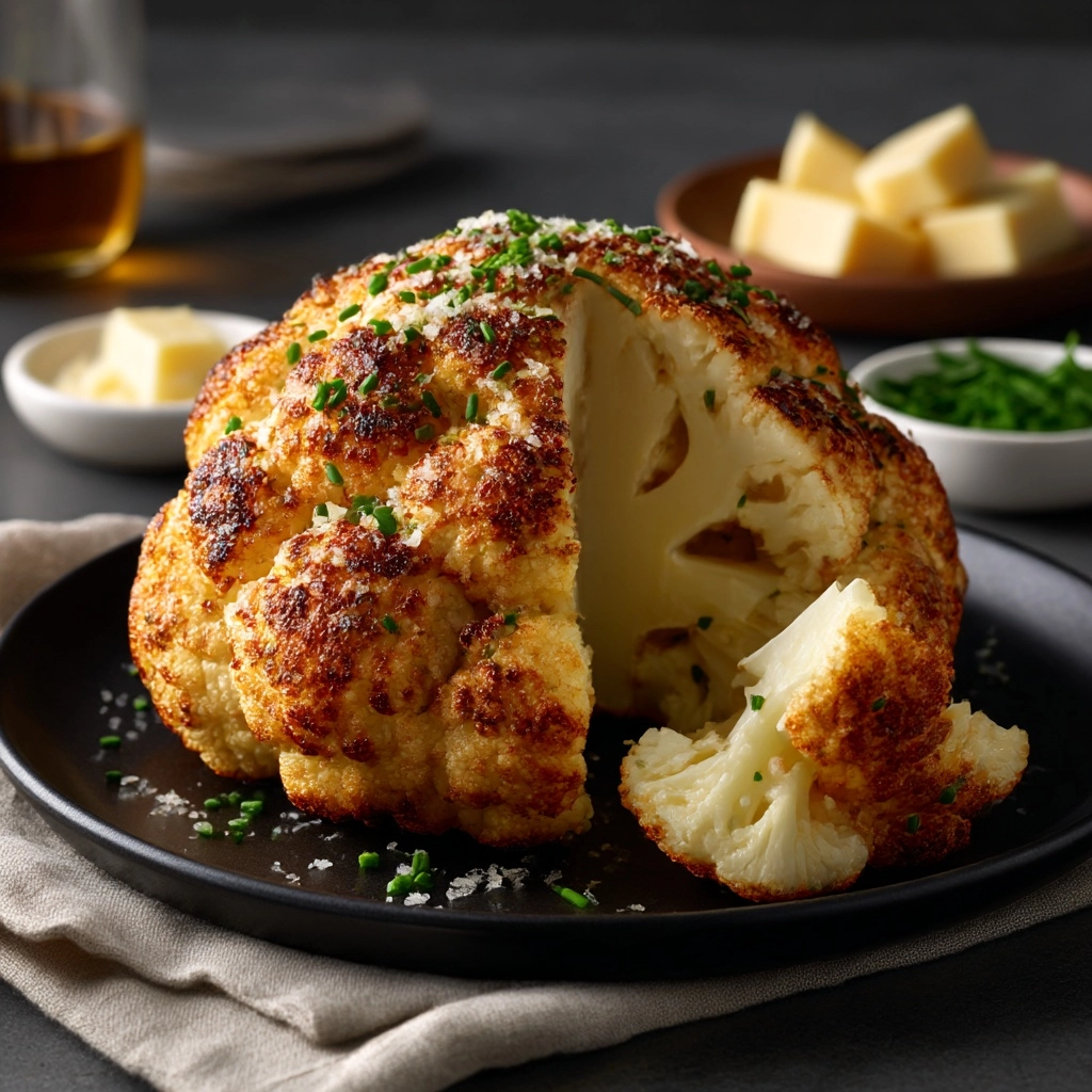 Whole Roasted Cauliflower Recipe - Recipe Image