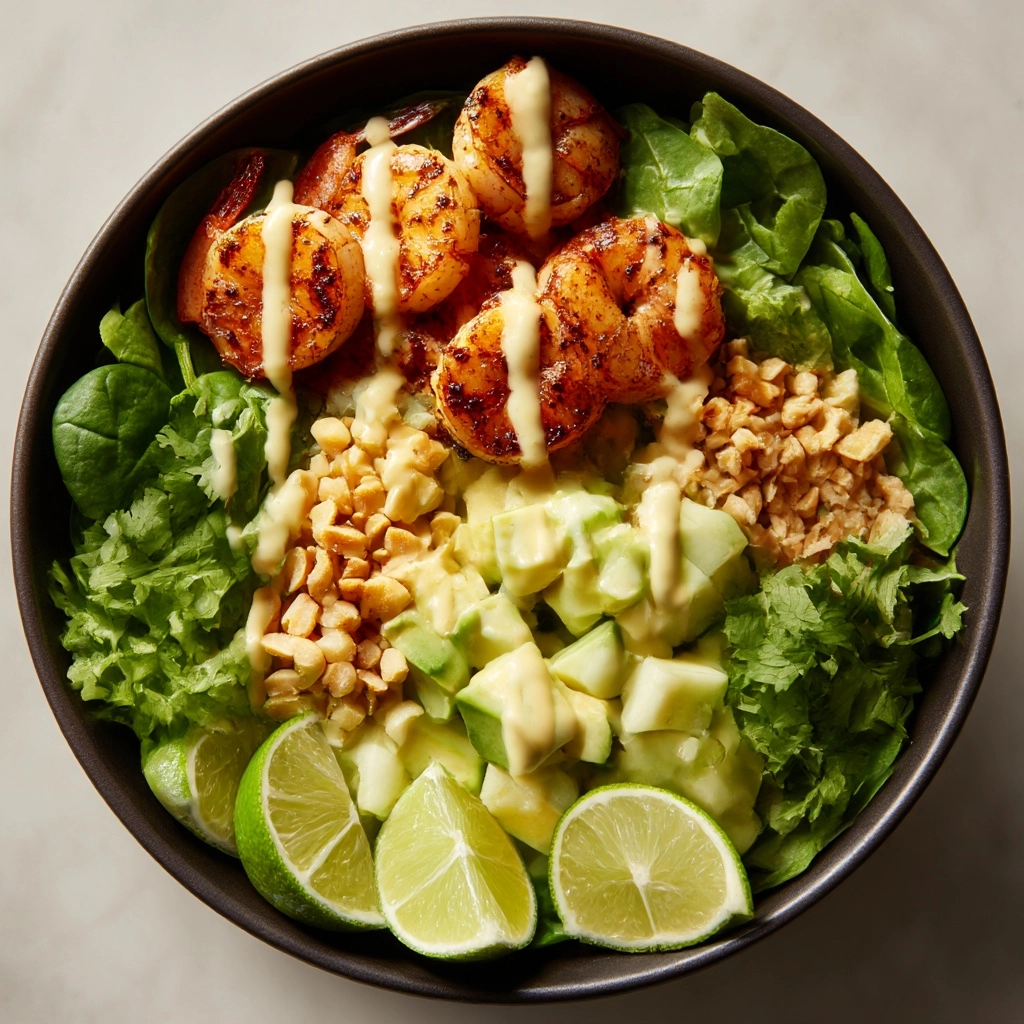 Shrimp and Avocado Salad with Miso Dressing Recipe - Recipe Image