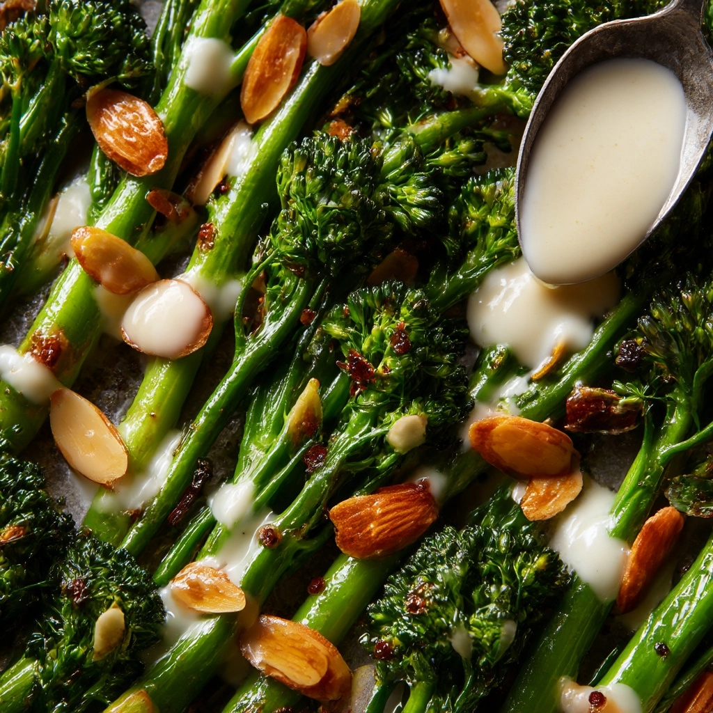 Roasted Broccolini with Tahini Sauce Recipe - Recipe Image