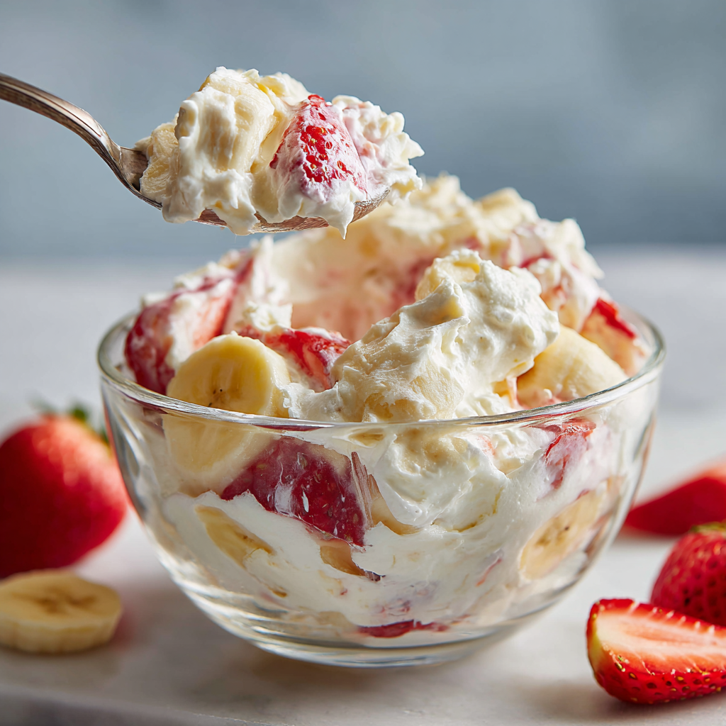 Strawberry Banana Cheesecake Salad