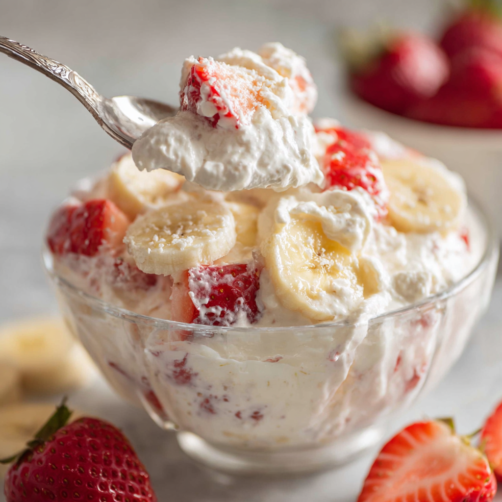 Strawberry Banana Cheesecake Salad