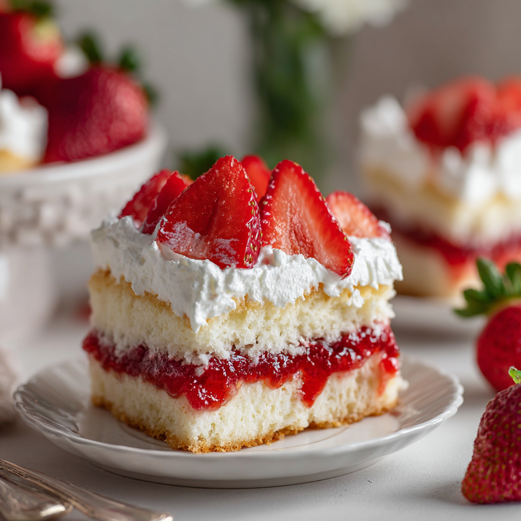 Strawberry Shortcake Poke Cake