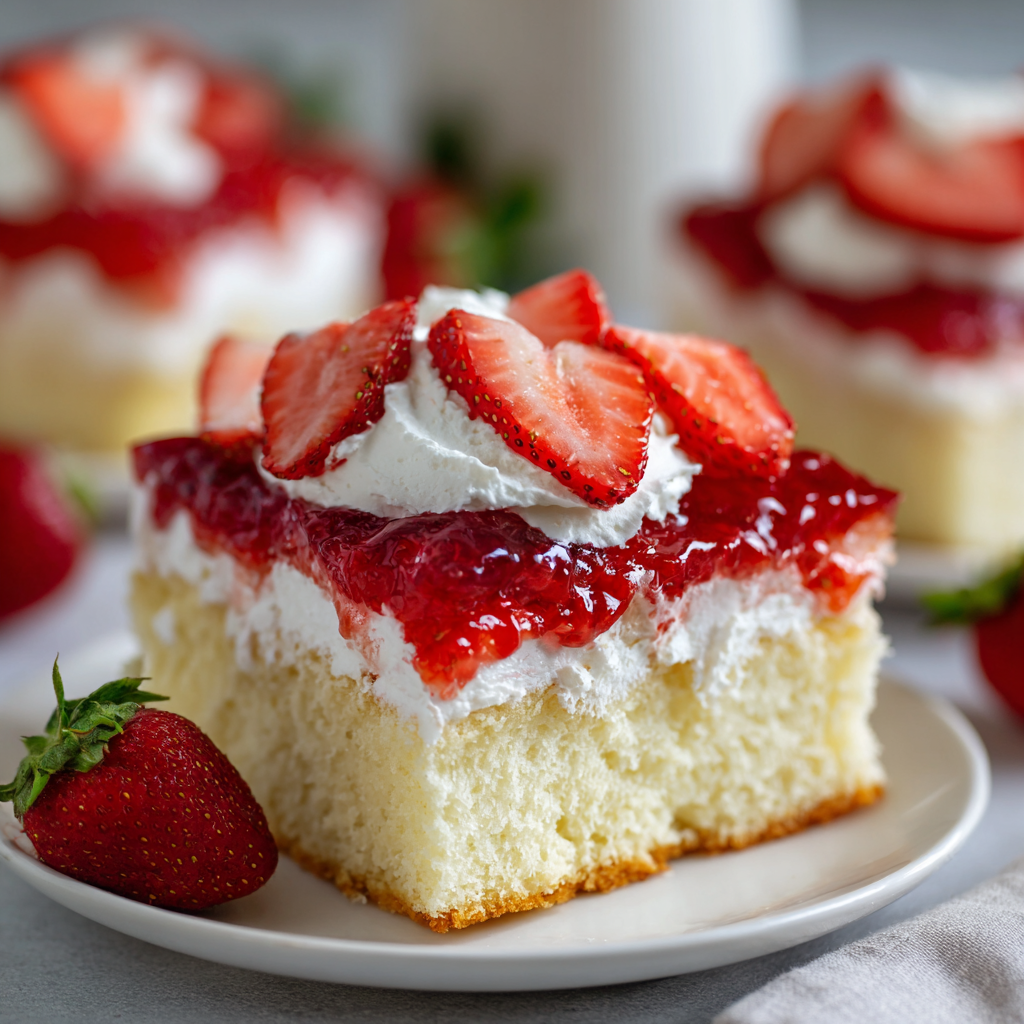 Strawberry Shortcake Poke Cake