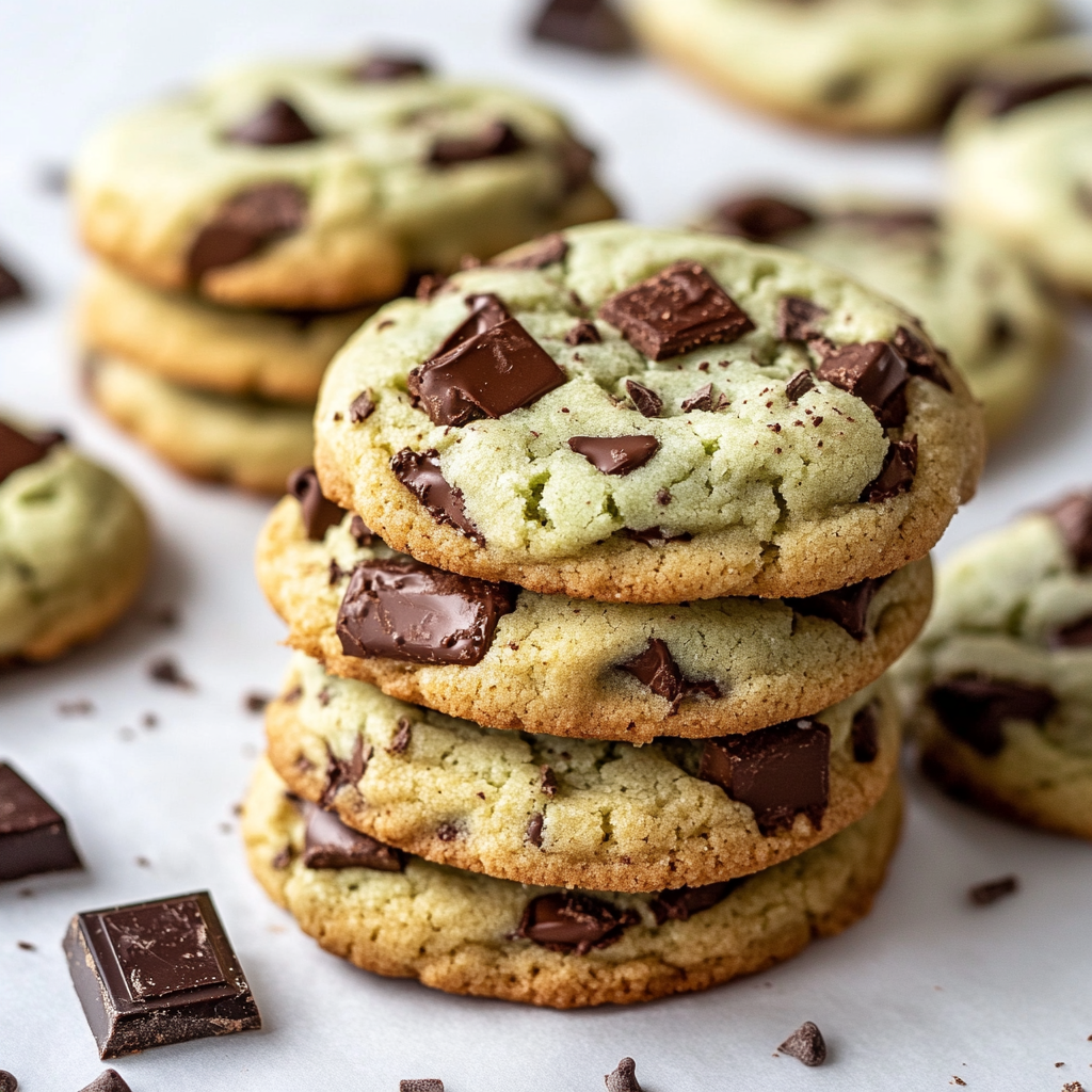 Mint Chocolate Chip Cookies