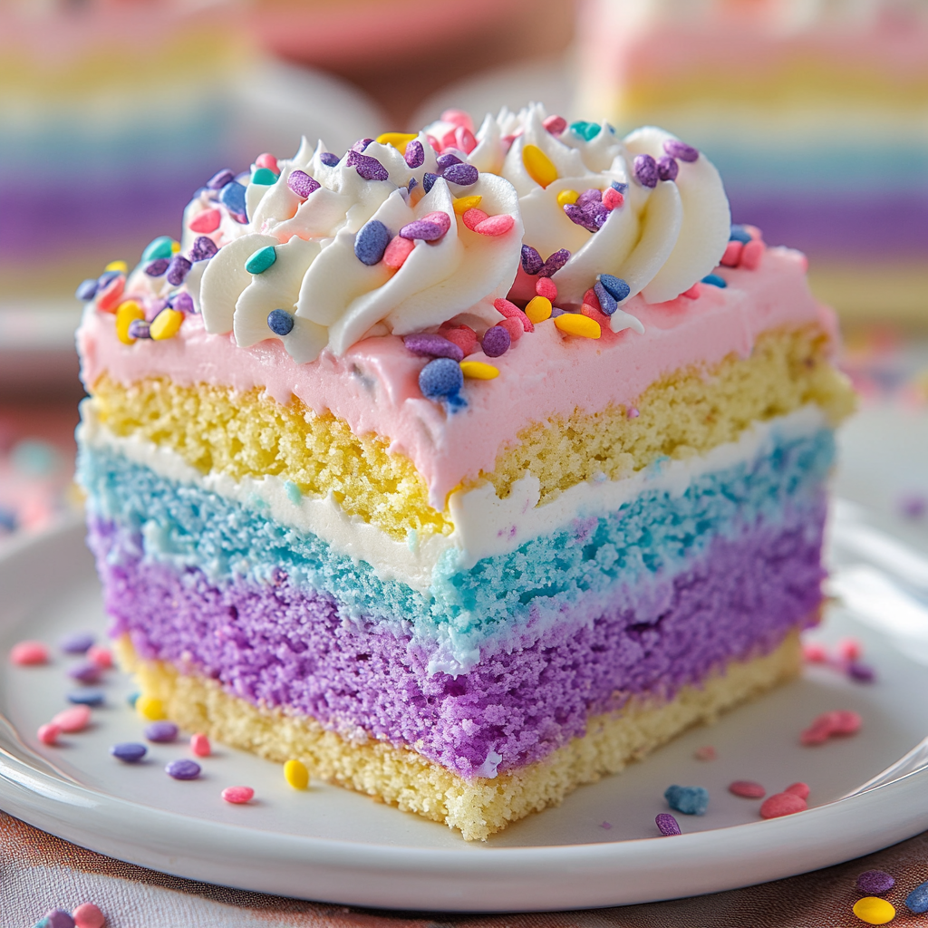 Unicorn Poke Cake