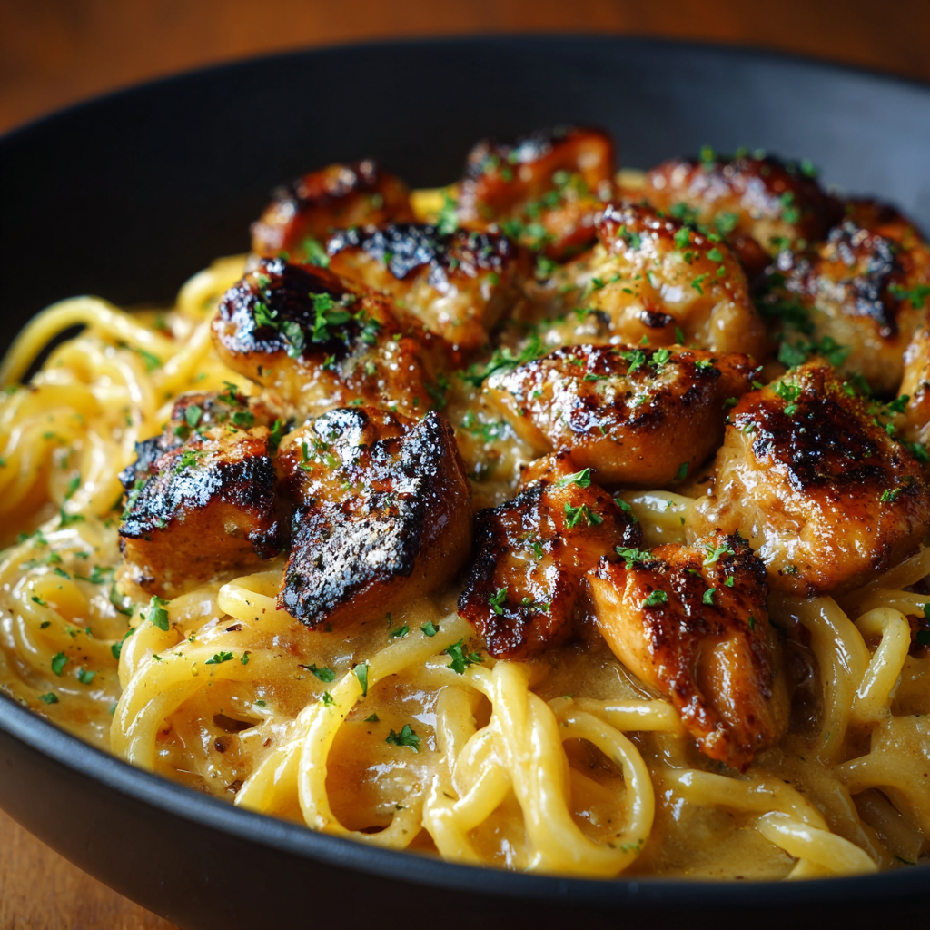Garlic Butter Chicken & Parmesan Pasta – A Family Favorite!