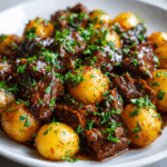 Crispy Garlic Butter Potatoes & Steak Bites – So Flavorful!