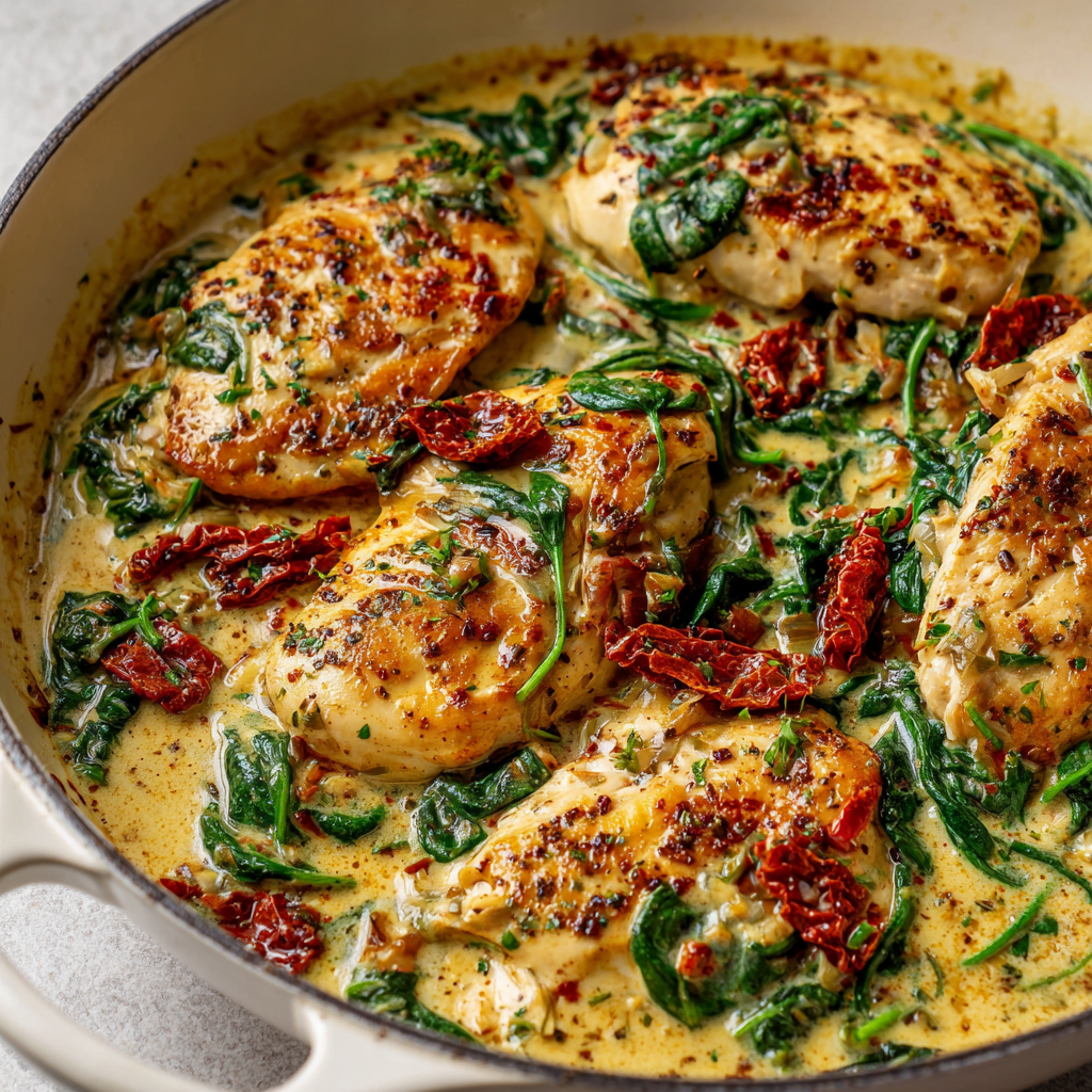 Baked Tuscan Chicken Breasts