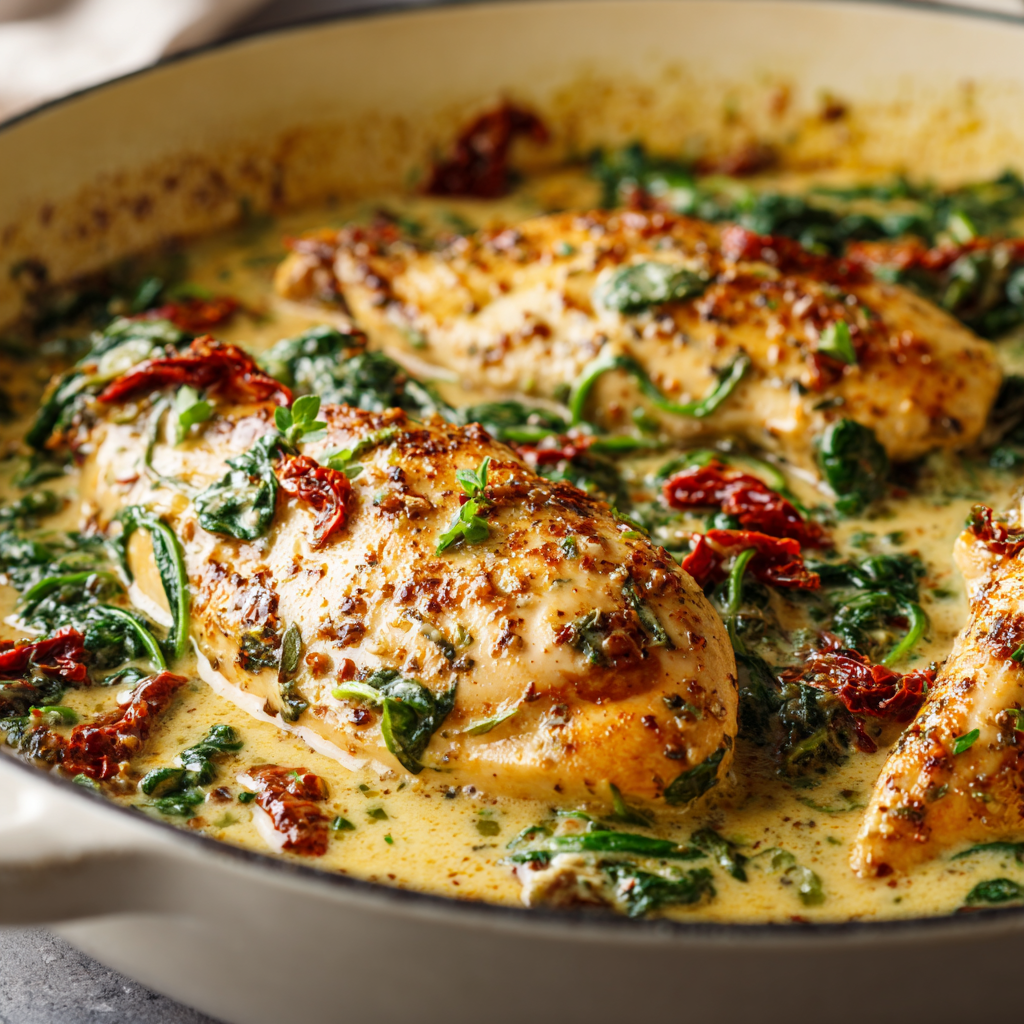 Baked Tuscan Chicken Breasts