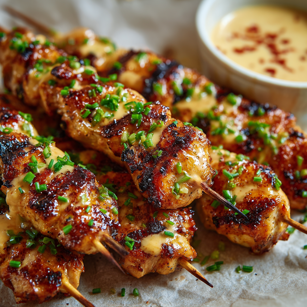 Bang Bang Chicken Skewers