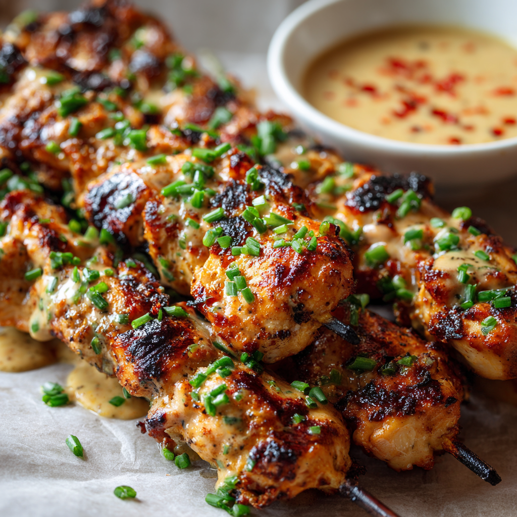 Bang Bang Chicken Skewers