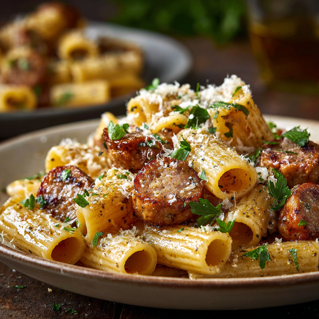 Garlic Butter Sausage Pasta