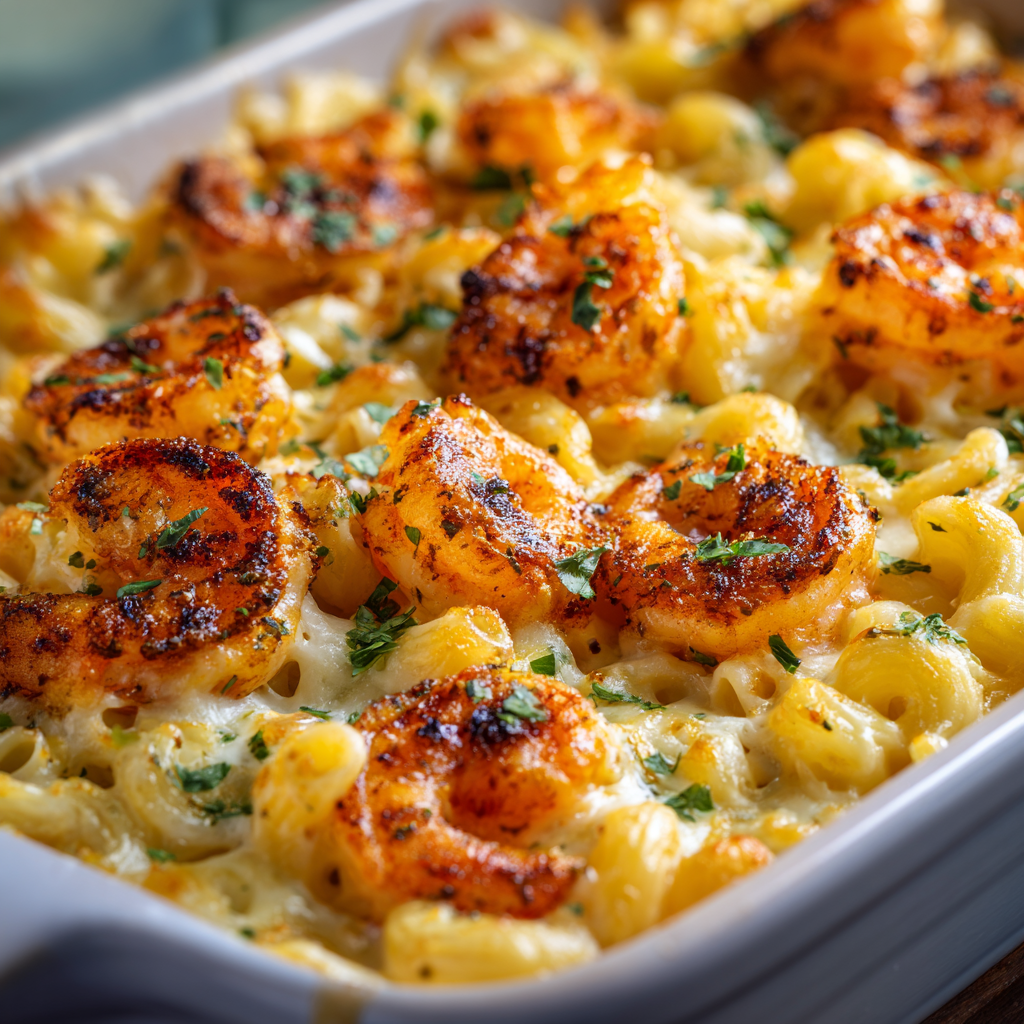 Shrimp Scampi Pasta Bake