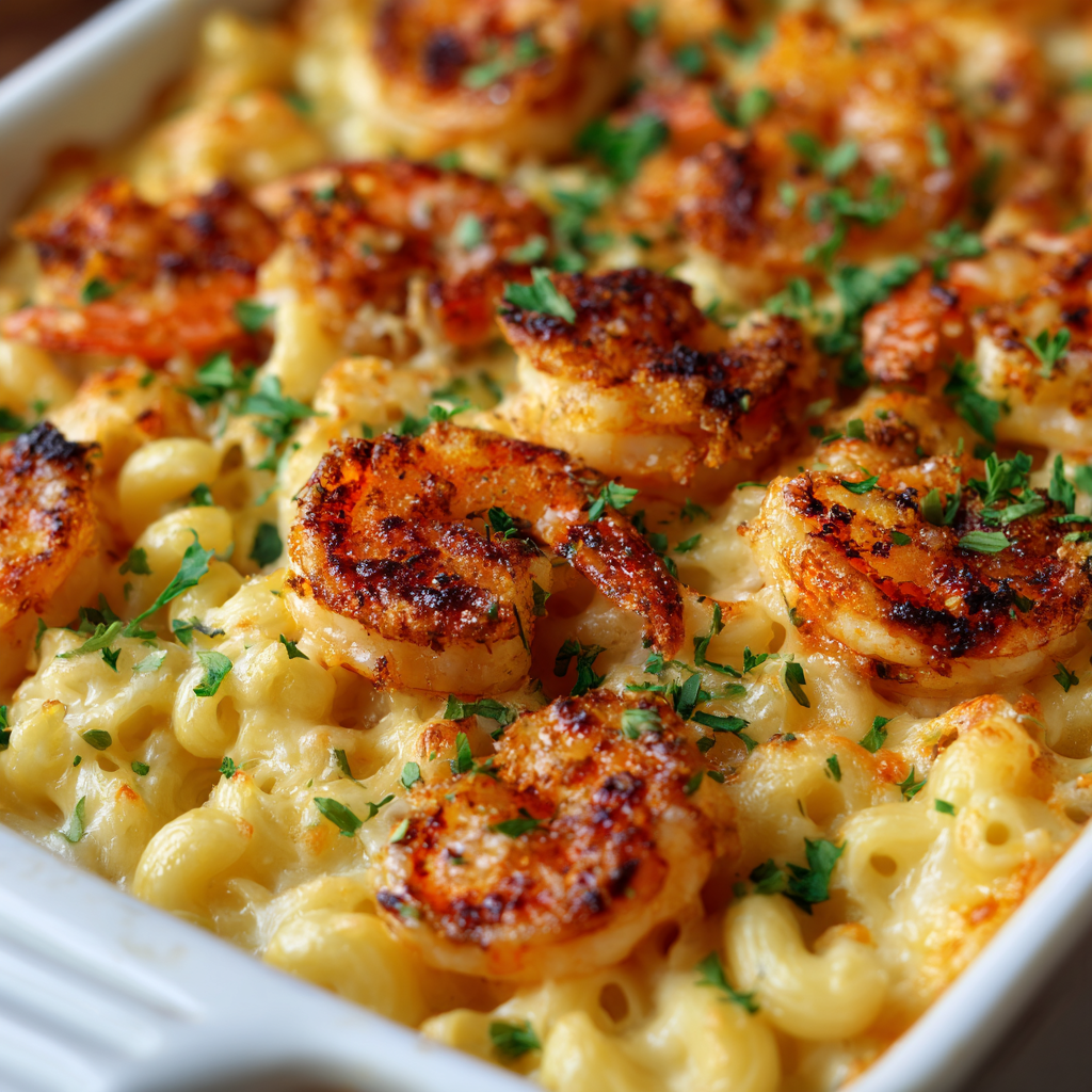 Shrimp Scampi Pasta Bake