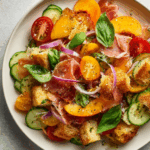 Peach Panzanella Salad