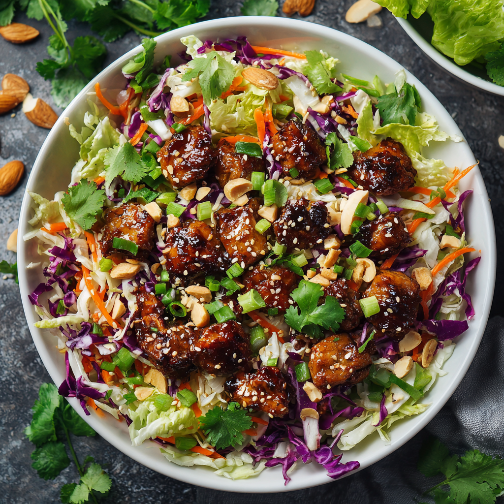 Healthy Asian Chicken Crunch Salad