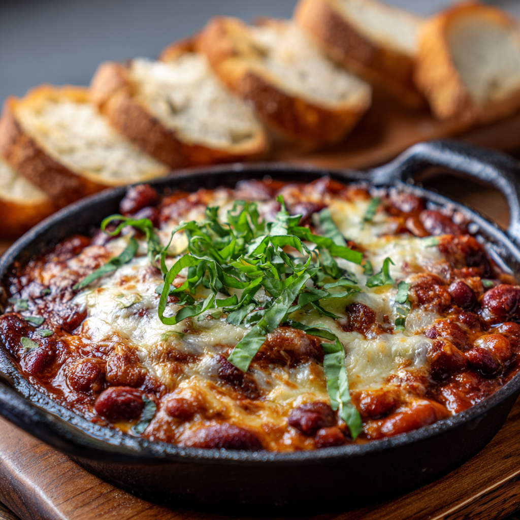 Cheesy Tomato White Bean Bake