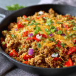 Easy Ground Beef Quinoa Skillet
