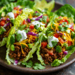 Mexican Ground Beef Lettuce Wraps