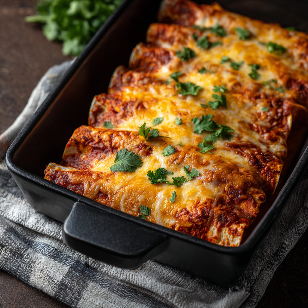 Ground Turkey Black Bean Enchiladas