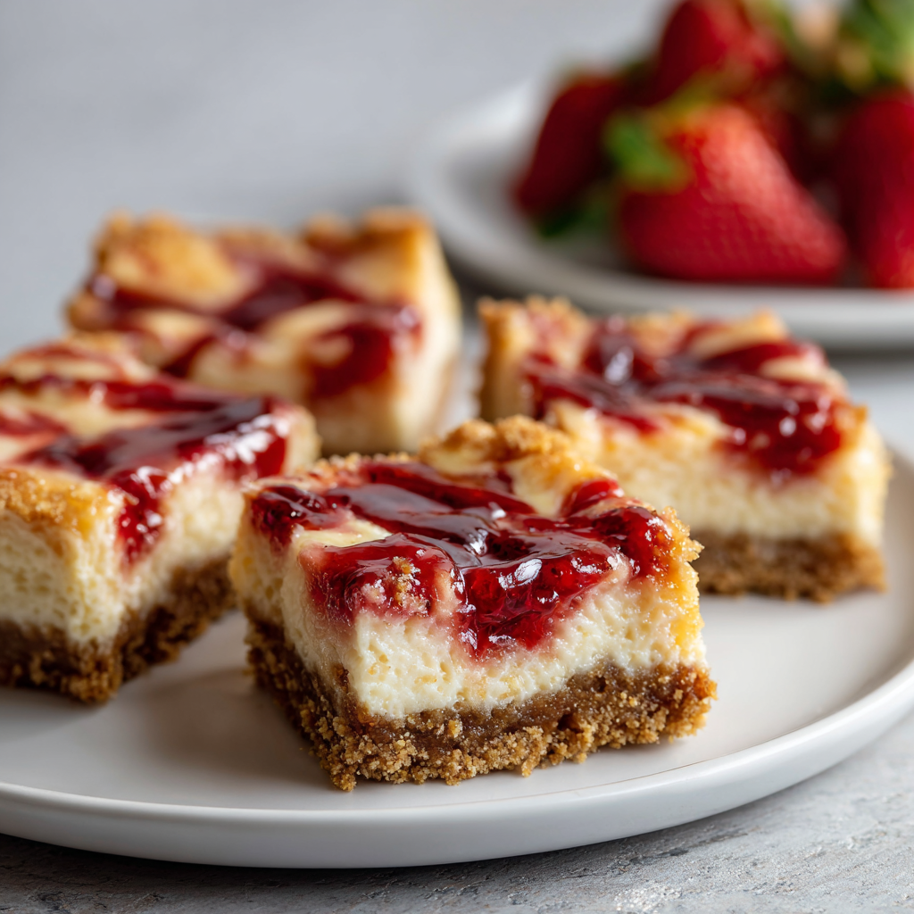 Strawberry Lemon Cheesecake Bars