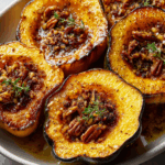 Baked Pecan Thyme Acorn Squash