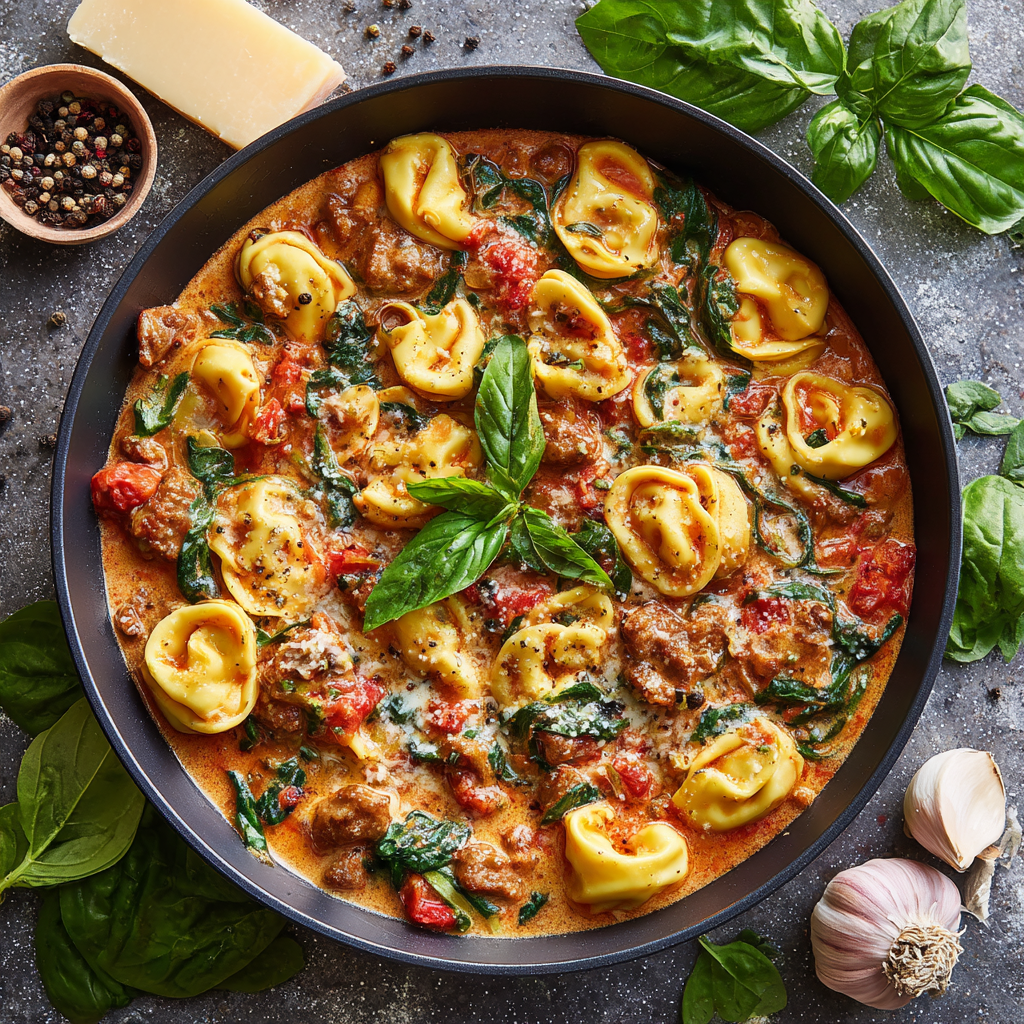 Creamy Tortellini With Sausage