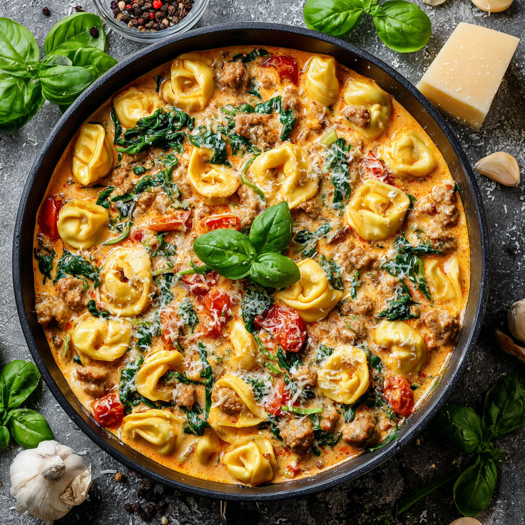 Creamy Tortellini With Sausage